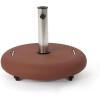 Christopher Knight Home Hayward Outdoor Concrete Circular 80lb Umbrella Base with Steel Umbrella Holder, Red