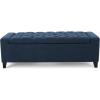 Christopher Knight Home Hikaru Fabric Storage Ottoman, Light Sky Dimensions: 20.50”D x 51.00”W x 17.00”H(Dark Blue)