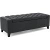 Christopher Knight Home Hikaru Fabric Storage Ottoman, Light Sky Dimensions: 20.50”D x 51.00”W x 17.00”H(Dark Grey)