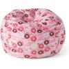 Christopher Knight Home Jerome Modern 3 Foot Fabric Bean Bag, Donut Print and Pink