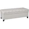 Christopher Knight Home Juliana Fabric Storage Ottoman, Light Gray