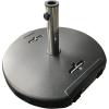 Christopher Knight Home Kelly Outdoor 132lb Concrete Circular Umbrella Base with Stainless Steel Collar, Black