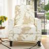 Christopher Knight Home Kenley Modern Fabric Upholstered Push Back Recliner Chair, Wooden Gliding Home Theater Seating, Comfy Reading Chair, Deep Seating Single Sofa Accent Chair, Mixed Blue(Yellow Ombre)