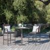 Christopher Knight Home Lala Outdoor 26″ Wicker Square Bar Set, 3-Pcs Set, Multibrown