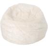 Christopher Knight Home Laraine Furry Glam White Faux Fur 3 Ft. Bean Bag, Small