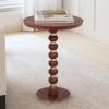 Christopher Knight Home Laveer Wood End Table, Indoor Round Side Table, Small Drink Table, Modern Solid Wood Accent Table Coffee Table for Living Room Bedroom or Small Spaces, Gold+Honey(Honey Wood tatian)