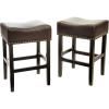 Christopher Knight Home Lisette Backless Counter Stools, 2-Pcs Set, Brown