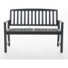 Christopher Knight Home Loja Outdoor Acacia Wood Bench, Dark Grey Finish