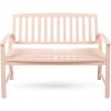 Christopher Knight Home Loja Outdoor Acacia Wood Bench, Pu White(Coral Finished)