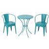 Christopher Knight Home Lourdes Iron Bistro Set, 3-Pcs Set, Matte Teal