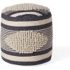Christopher Knight Home Lucknow Pouf, White + Teal Small(White + Denim Blue)