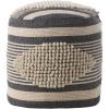 Christopher Knight Home Lucknow Pouf, White + Teal Small(White + Navy Blue)