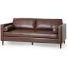 Christopher Knight Home Malinta Sofas, Cognac Brown + Espresso(Dark Brown + Espresso)