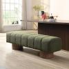 Christopher Knight Home Manila 64″ Boucle Dining Bench, Upholstered Ottoman Bench, Rectangular Dining Seat, Spacious Seating, Long Footstool for Living Room Dining Room, No Assembly Needed, Beige(Green)