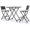 Christopher Knight Home Margarita Outdoor Wicker Bar Set, 3-Pcs Set, Multibrown
