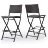 Christopher Knight Home Margarita Outdoor Wicker Barstools, 2-Pcs Set, Multibrown