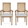 Christopher Knight Home Maria DINING CHAIR SETS, Wood, Beige + Natural(Light Gray + Natural)