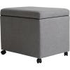 Christopher Knight Home Mateo Traditional Home Office Fabric File Storage Ottoman, Gray