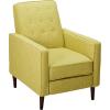 Christopher Knight Home Mervynn Mid-Century Modern Fabric Recliner, polyester, Muted Green / Dark Espresso(Muted Green)