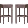 Christopher Knight Home Milton Outdoor Wicker Backless Bar Stools, 2-Pcs Set, Dark Brown