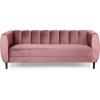 Christopher Knight Home Miranda Velvet 3 Seater Sofa, Black, Dark Brown(Blush  Dark Brown)