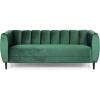 Christopher Knight Home Miranda Velvet 3 Seater Sofa, Black, Dark Brown(Emerald  Dark Brown)