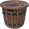 Christopher Knight Home Muriel Outdoor 25″ Light-Weight Concrete Round Fire Pit 40K BTU, Dark Brown