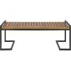 Christopher Knight Home Noel Outdoor Industrial Acacia Wood and Iron Bench, Teak Finish/Black Metal