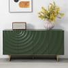 Christopher Knight Home Payton Modern Minimalist Wooden Storage Sideboard, Living Room Cupboard with Shelves, Dining Room/Kitchen Buffet Cabinet, Entryway Display Table, Home Office Credenza, Green(Green)