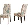 Christopher Knight Home Pertica Fabric Dining Chairs, 2-Pcs Set, Polyester White And Blue Floral(Modern)