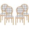 Dark Blue Plaid + Light Beige + Natural