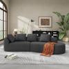 Christopher Knight Home Randa Upholstered Sectional Sofa for Living Room, 5-Seater Oversized Chair Cloud Couch, Fully Assembled Long Sofa Chaise Lounge, Charcoal Gray(Charcoal Gray)