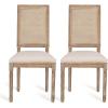 Christopher Knight Home Regina Dining Chair, Wood, Beige + Natural(Beige + Natural)