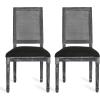 Christopher Knight Home Regina Dining Chair, Wood, Beige + Natural(Black + Gray)