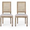 Christopher Knight Home Regina Dining Chair, Wood, Beige + Natural(Light Gray + Natural)