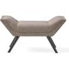 Christopher Knight Home Rosalynn Tufted Fabric Ottoman / Bench, Granite([‘Grey’])