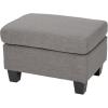 Christopher Knight Home Rosella Fabric Ottoman, Ash Grey(Ash Grey)