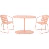 Christopher Knight Home Santa Monica Outdoor Iron Bistro Set, Matte Coral