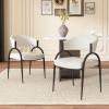Christopher Knight Home Soft Padded Dining Chairs Set of 2, Upholstery Dining Chairs, Curved Backrest Accent Chairs, Metal Legs Comfortable Seating for Home Dining Room or Kitchen, Beige(Beige)