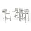 Christopher Knight Home Tammy Coral Outdoor Silver Rust-Proof Aluminum 29.50 Inch Barstools (Set of 4)