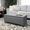 Christopher Knight Home Tatiana Fabric Storage Ottoman, Navy Blue(Charcoal)