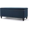 Christopher Knight Home Tatiana Fabric Storage Ottoman, Navy Blue(Dark Blue)