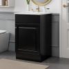 Christopher Knight Home Vanes Wood Frame 20″ Bathroom Vanity with Ceramic Sink, Cabinet with Soft-Closing Door Shelf and Adjustable Shelf, Open Back, Metal Hardware, Storage/Organizer, Green(Black)