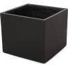 Christopher Knight Home Vanessa Outdoor Modern Large Cast Stone Square Planter, Black, 21.50 D x 21.50 W x 18.75 H