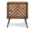 Christopher Knight Home Xaviera Mango Wood Cabinet, Dark Brown, Black