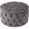 Christopher Knight Home Zelfa Velvet Ottoman, Grey