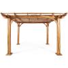 Doland Outdoor 12′ x 10′ Pergola – Acacia Wood – Teak