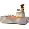 GDFStudio Christopher Knight Home Aidan Outdoor Rectangular Fire Table with Tank Holder, Light Gray