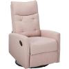 Great Deal Furniture Christopher Knight Home Ishtar Glider Swivel Push Back Nursery Recliner, 35.75D x 25W x 39H in, Beige, Black(Light Blush  Black)