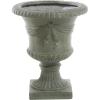 Great Deal Furniture Outdoor/Indoor Antique Green Stone Finish Planter/Urn, 26″(Green)